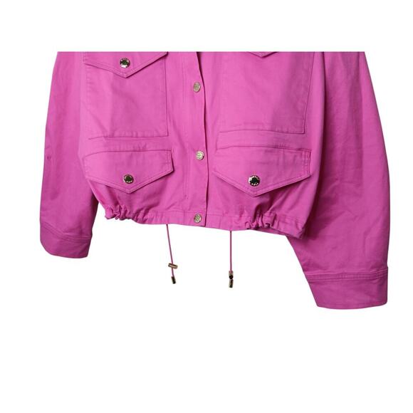 New with Tags Michael Kors Organic Stretch Cotton in Pink Anorak SZ L - Picture 7 of 16